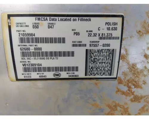 MACK CHU613 2008-2019 FUEL TANK