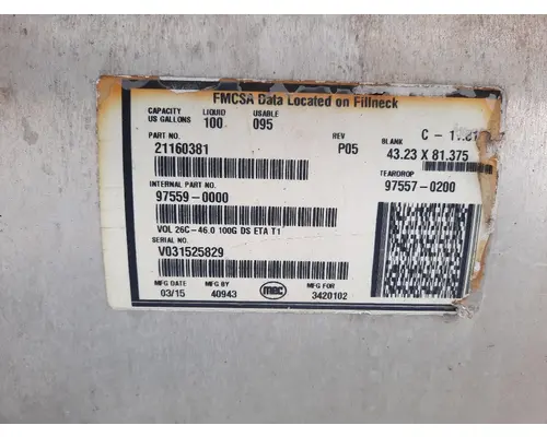 MACK CHU613 2008-2019 FUEL TANK
