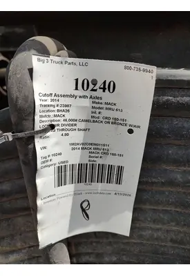 MACK CRD 150-151 Cutoff Assembly with Axles