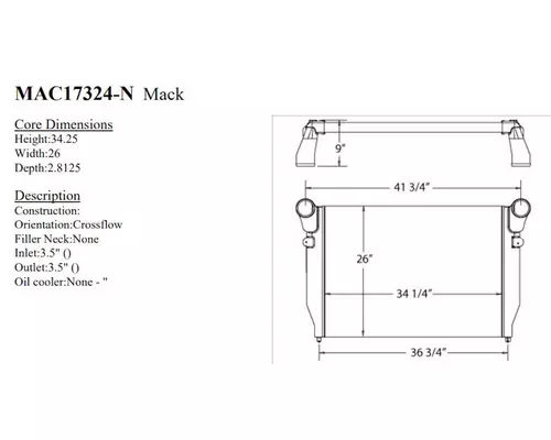 MACK CT/CTP Series Radiator