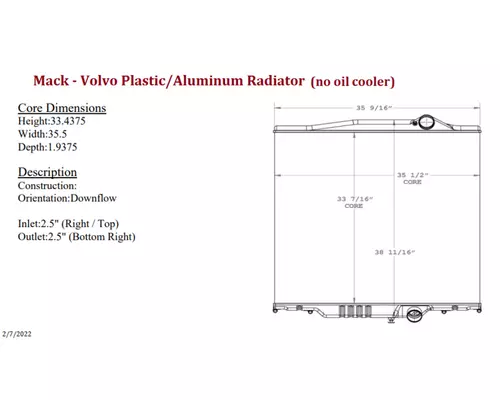 MACK CT/CTP Series Radiator