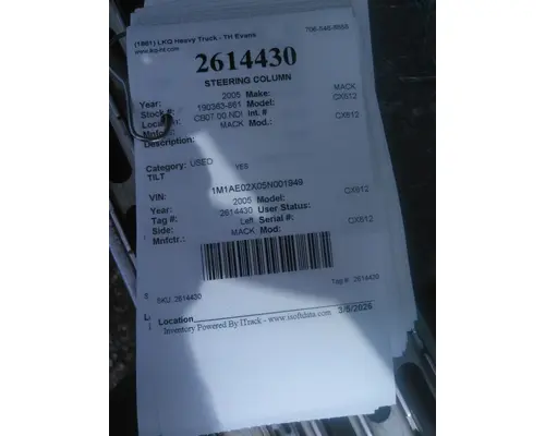 MACK CX612 STEERING COLUMN