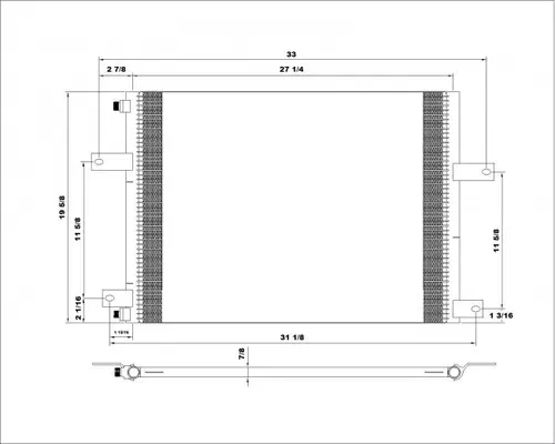 MACK CX613 AIR CONDITIONER CONDENSER