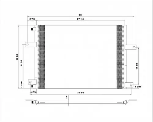 MACK CX613 AIR CONDITIONER CONDENSER