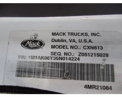 MACK CXN613 WHOLE TRUCK FOR RESALE