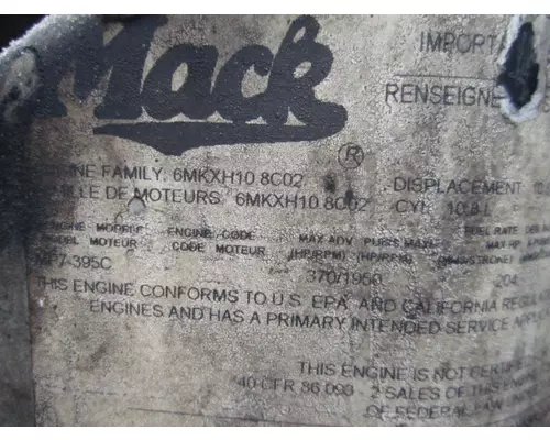 MACK CXP612 FRAME, FRONT