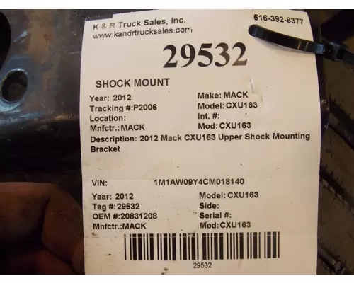 MACK CXU163 Shock Mount