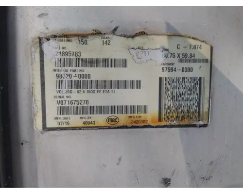 MACK CXU612 2008-2018 FUEL TANK