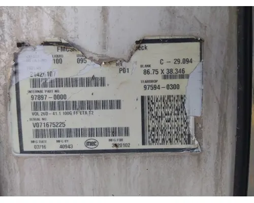MACK CXU612 2008-2018 FUEL TANK