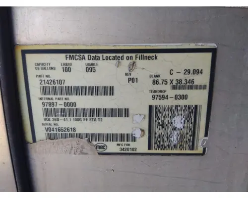 MACK CXU612 2008-2018 FUEL TANK