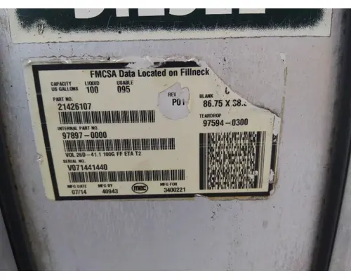 MACK CXU612 2008-2018 FUEL TANK
