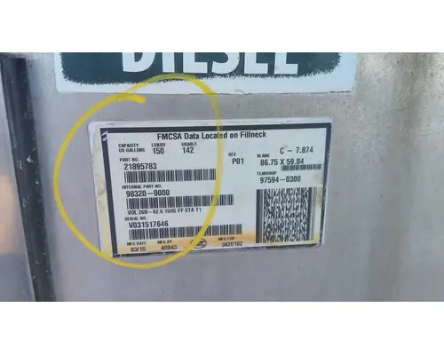 MACK CXU612 2008-2018 FUEL TANK