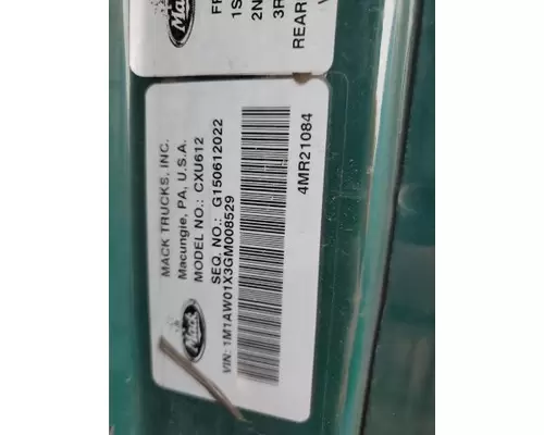 MACK CXU612 Complete Vehicle