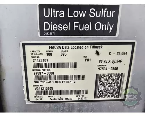 MACK CXU612 Fuel Tank