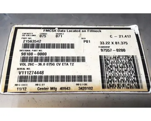MACK CXU612 Fuel Tank