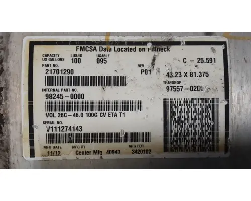 MACK CXU612 Fuel Tank