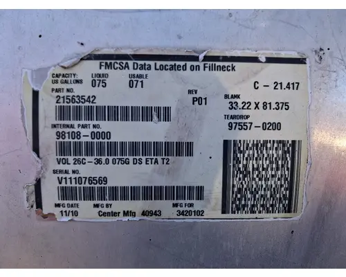 MACK CXU612 Fuel Tank