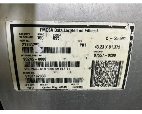 MACK CXU612 Fuel Tank