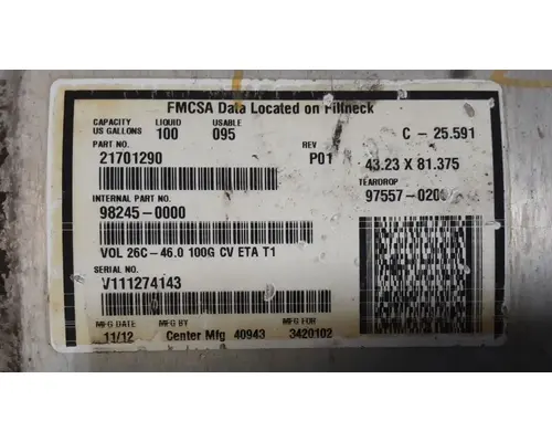 MACK CXU612 Fuel Tank