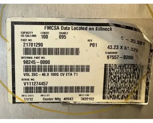 MACK CXU612 Fuel Tank
