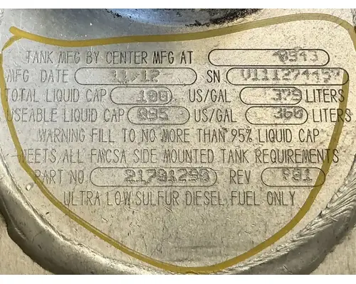 MACK CXU612 Fuel Tank