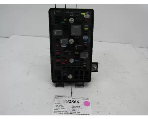 MACK CXU612 Fuse Box