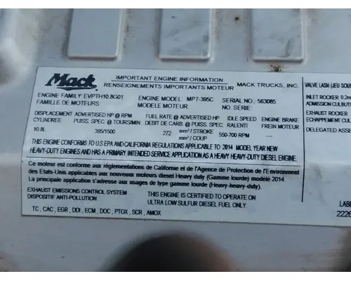 MACK CXU612 WHOLE TRUCK FOR RESALE