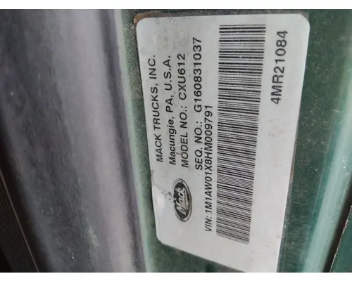 MACK CXU612 WHOLE TRUCK FOR RESALE