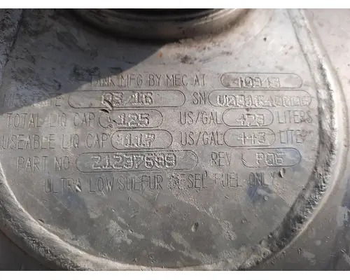 MACK CXU613 2008-2018 FUEL TANK