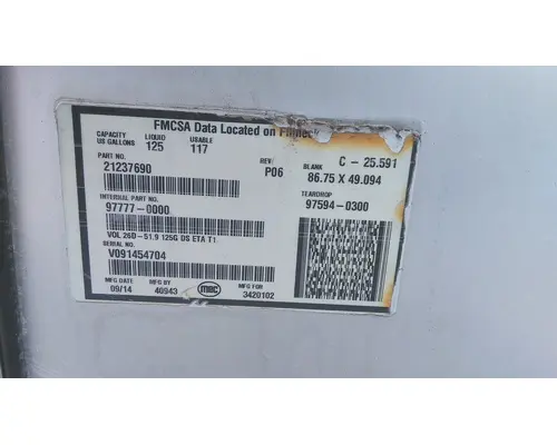 MACK CXU613 2008-2018 FUEL TANK