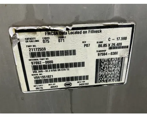 MACK CXU613T Fuel Tank