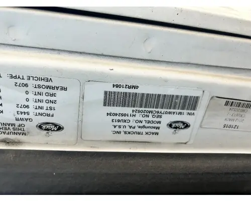 MACK CXU613 Auxiliary Power Unit