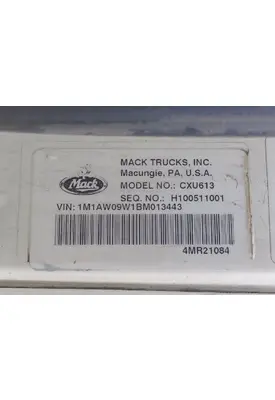 MACK CXU613 Complete Vehicle