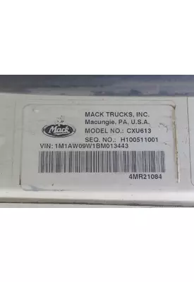 MACK CXU613 Complete Vehicle