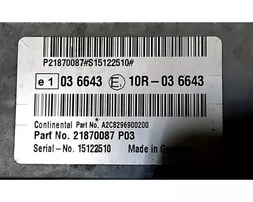 MACK CXU613 Electronic Engine Control Module