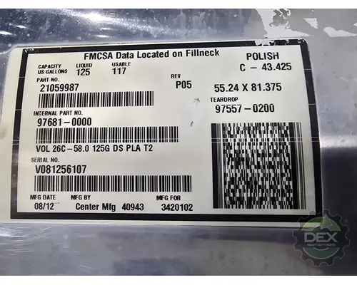 MACK CXU613 Fuel Tank