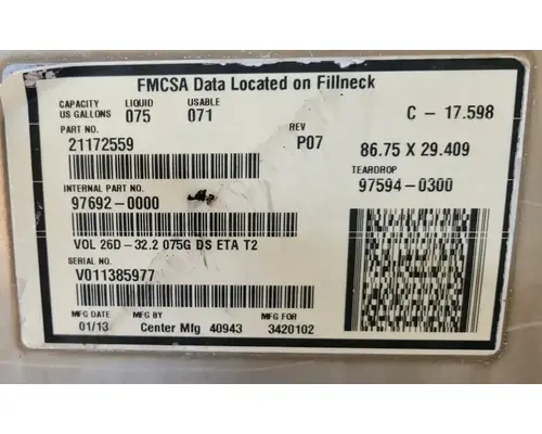 MACK CXU613 Fuel Tank