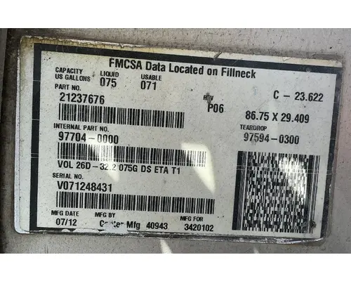 MACK CXU613 Fuel Tank