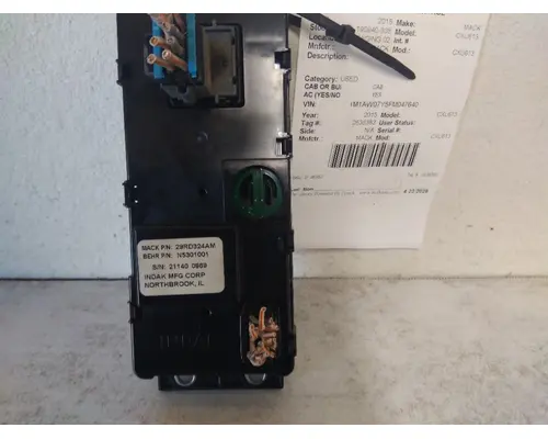 MACK CXU613 TEMPERATURE CONTROL