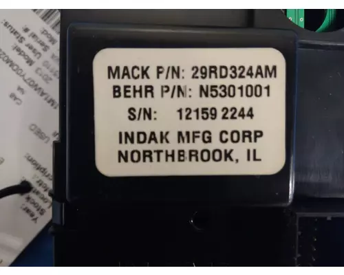 MACK CXU613 TEMPERATURE CONTROL