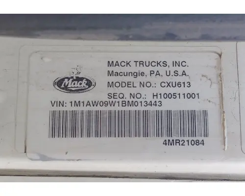 MACK CXU613 TransmissionTransaxle Assembly