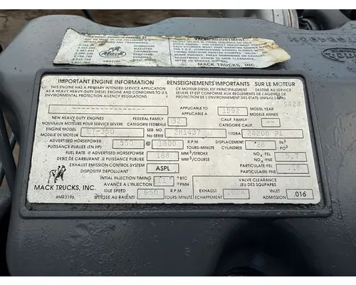 MACK E7-350 Engine Assembly