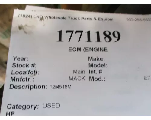 MACK E7 ETEC   ECM (ENGINE)