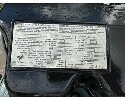 MACK E7 Engine Assembly