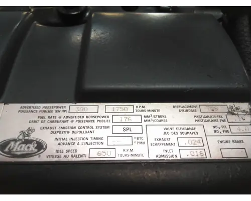 MACK EM7 ETEC RH ECM ENGINE ASSEMBLY