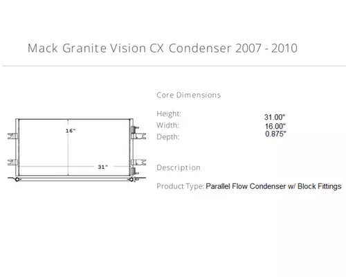 MACK Granite Vision CX Condenser