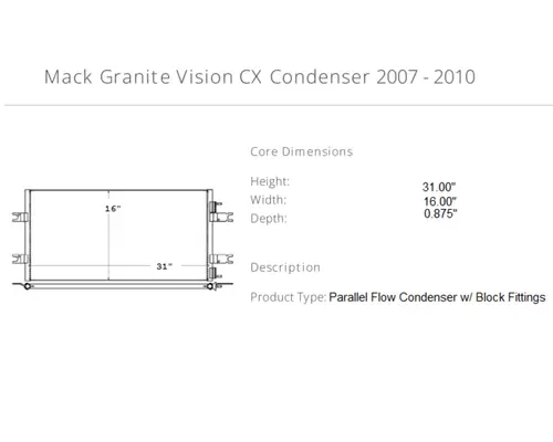 MACK Granite Vision CX Condenser