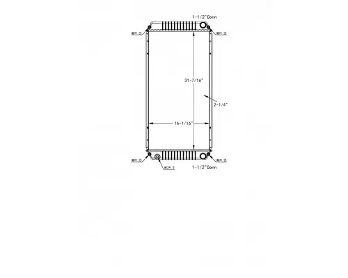 MACK LEU613 RADIATOR ASSEMBLY