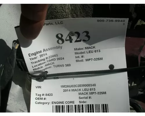 MACK MP7-325M Engine Assembly