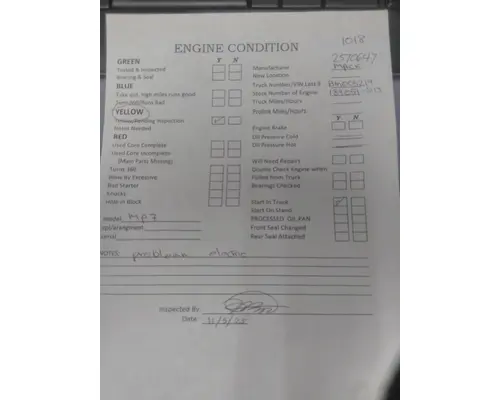 MACK MP7 EPA 10 (D11) ENGINE ASSEMBLY